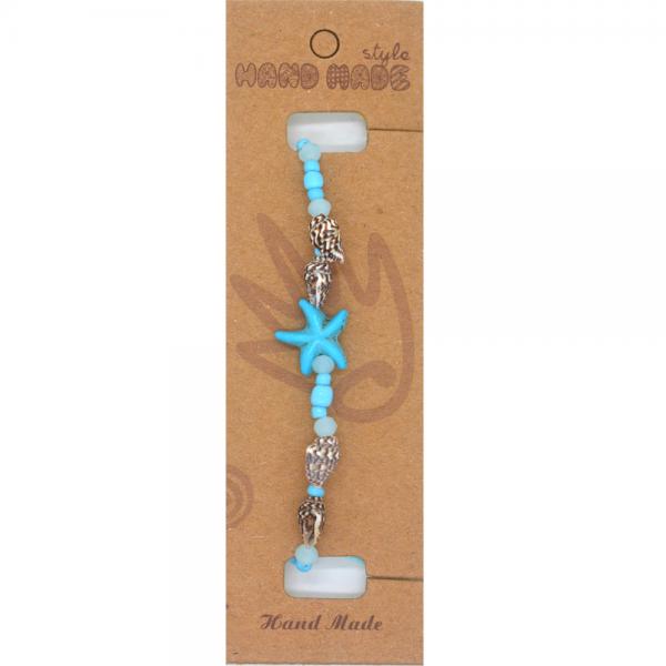 Armband mit Seestern und Perlen